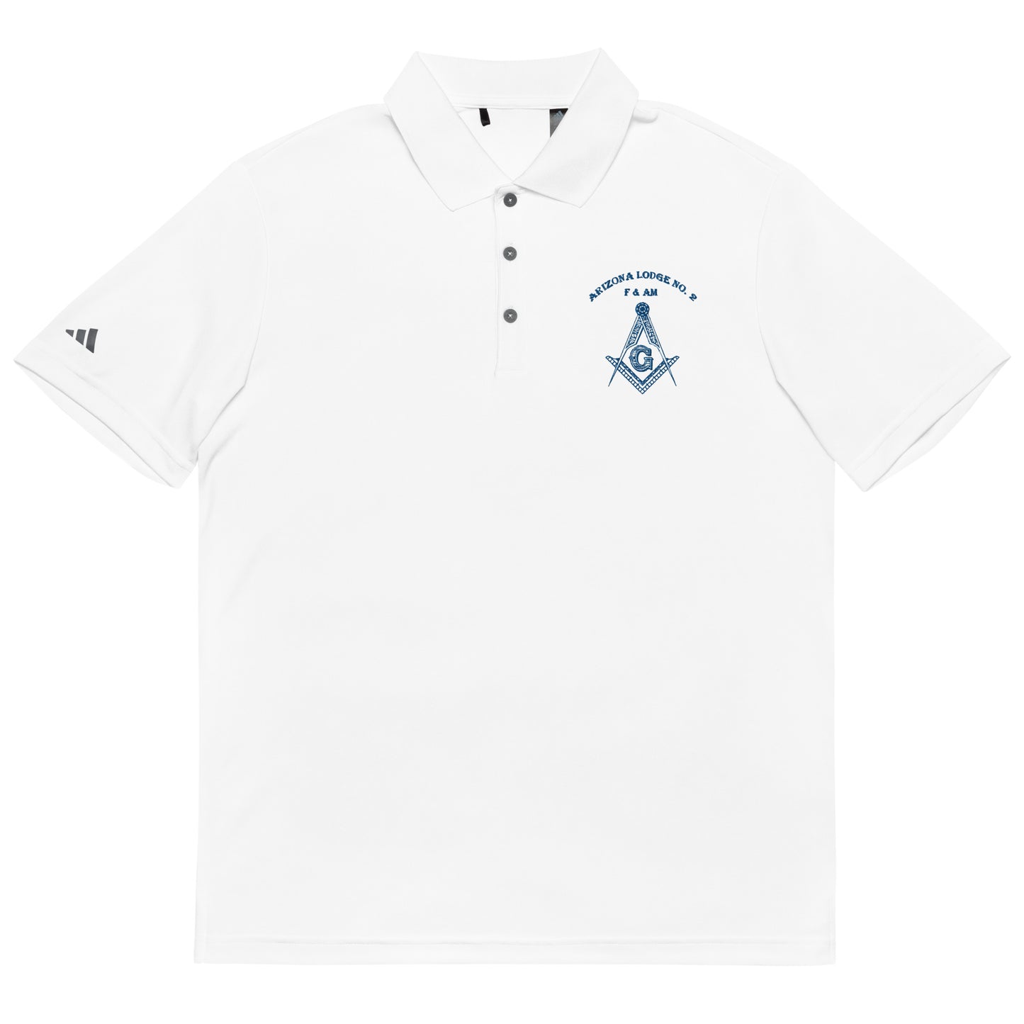 Arizona Lodge No. 2 Men's Performance Polo Shirt - Royal Lettering