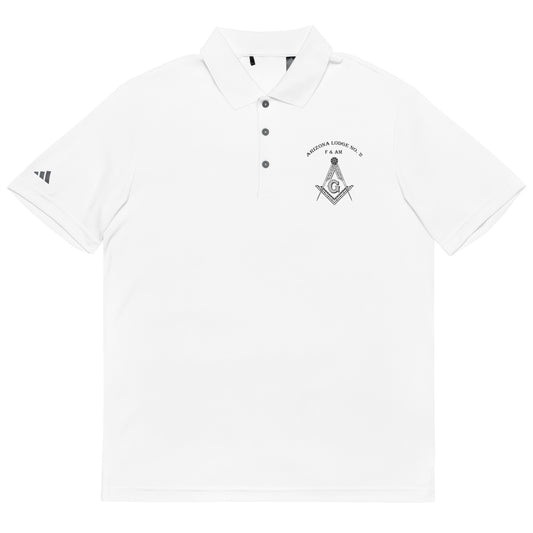 Arizona Lodge No. 2 Men's Performance Polo Shirt - Black Lettering