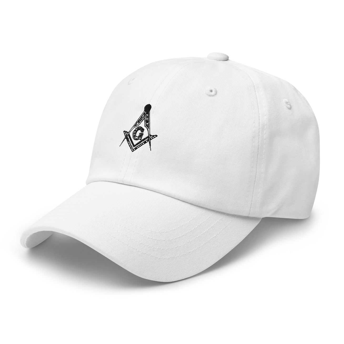 Square & Compass Hat - White