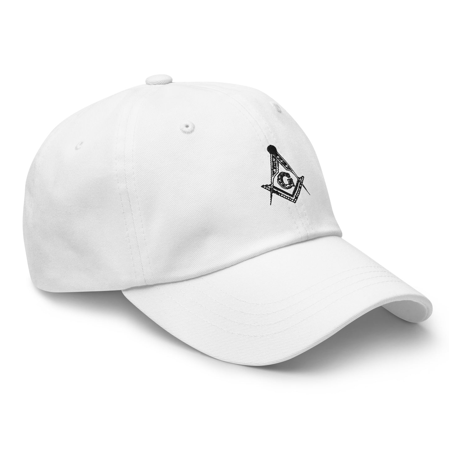 Square & Compass Hat - White