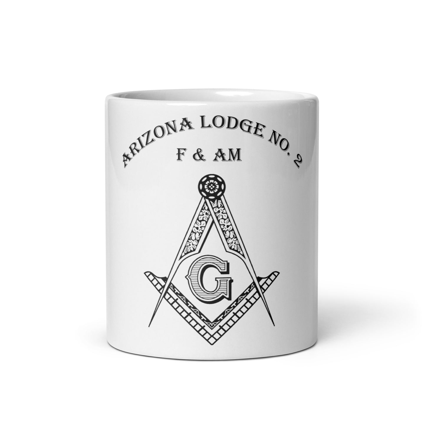 Arizona Lodge No. 2 White glossy mug